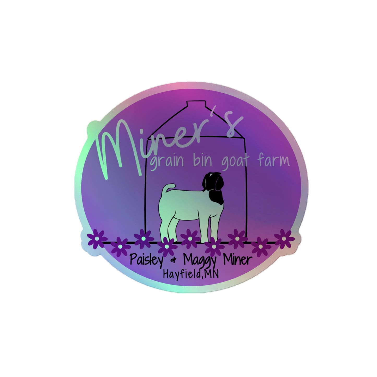 MINERS GRAIN BIN- HOLOGRAPHIC STICKERS