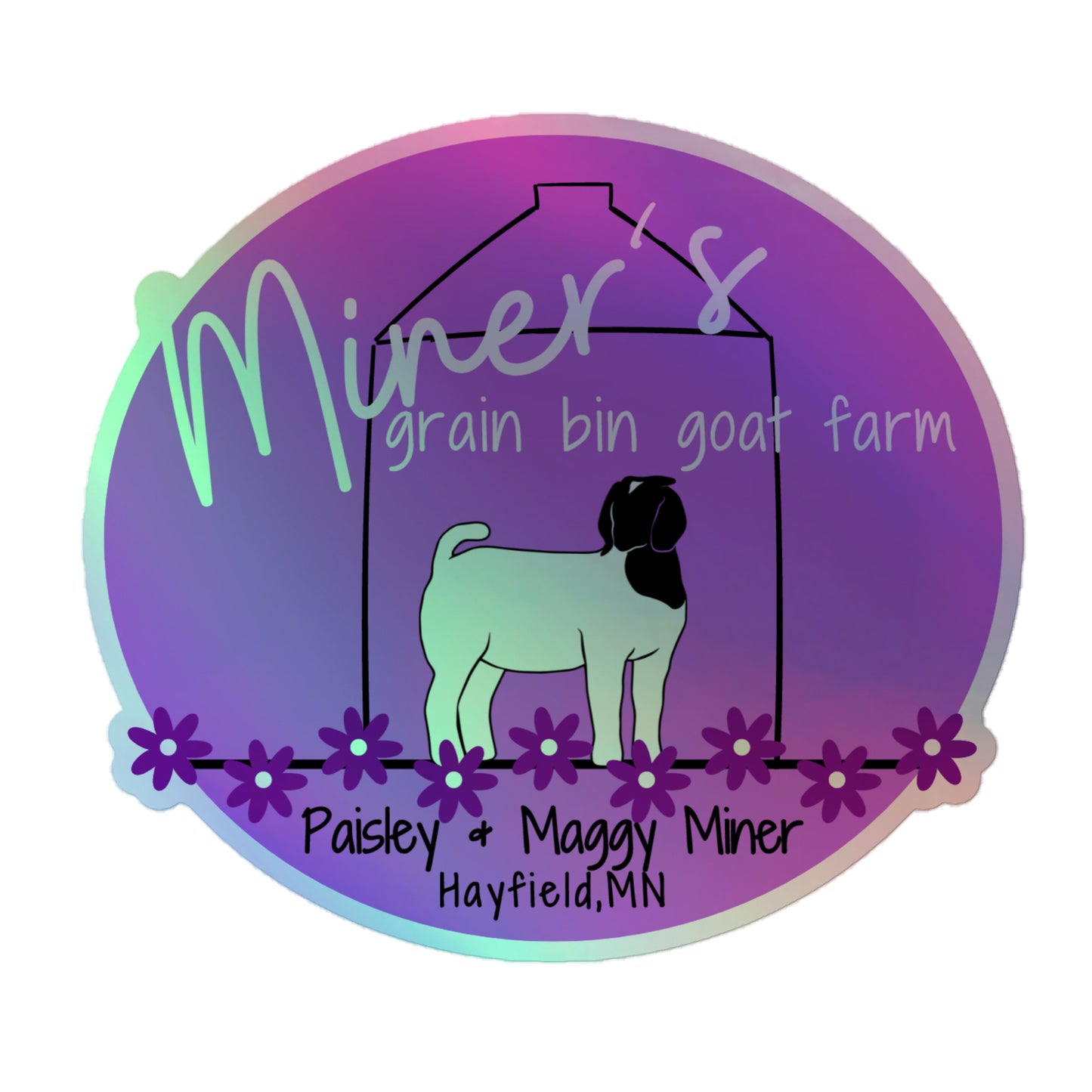 MINERS GRAIN BIN- HOLOGRAPHIC STICKERS