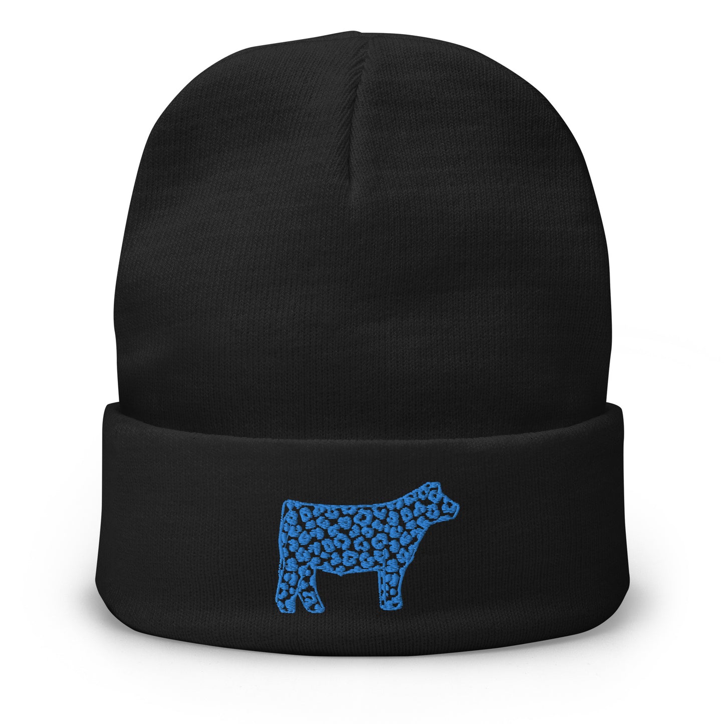 UNISEX BEANIE- LEOPARD STEER (EMBROIDERED)