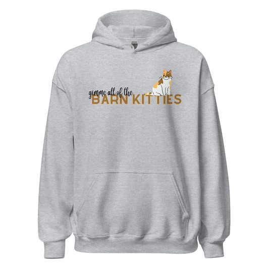 UNISEX HOODIE- ALL THE BARN KITTIES