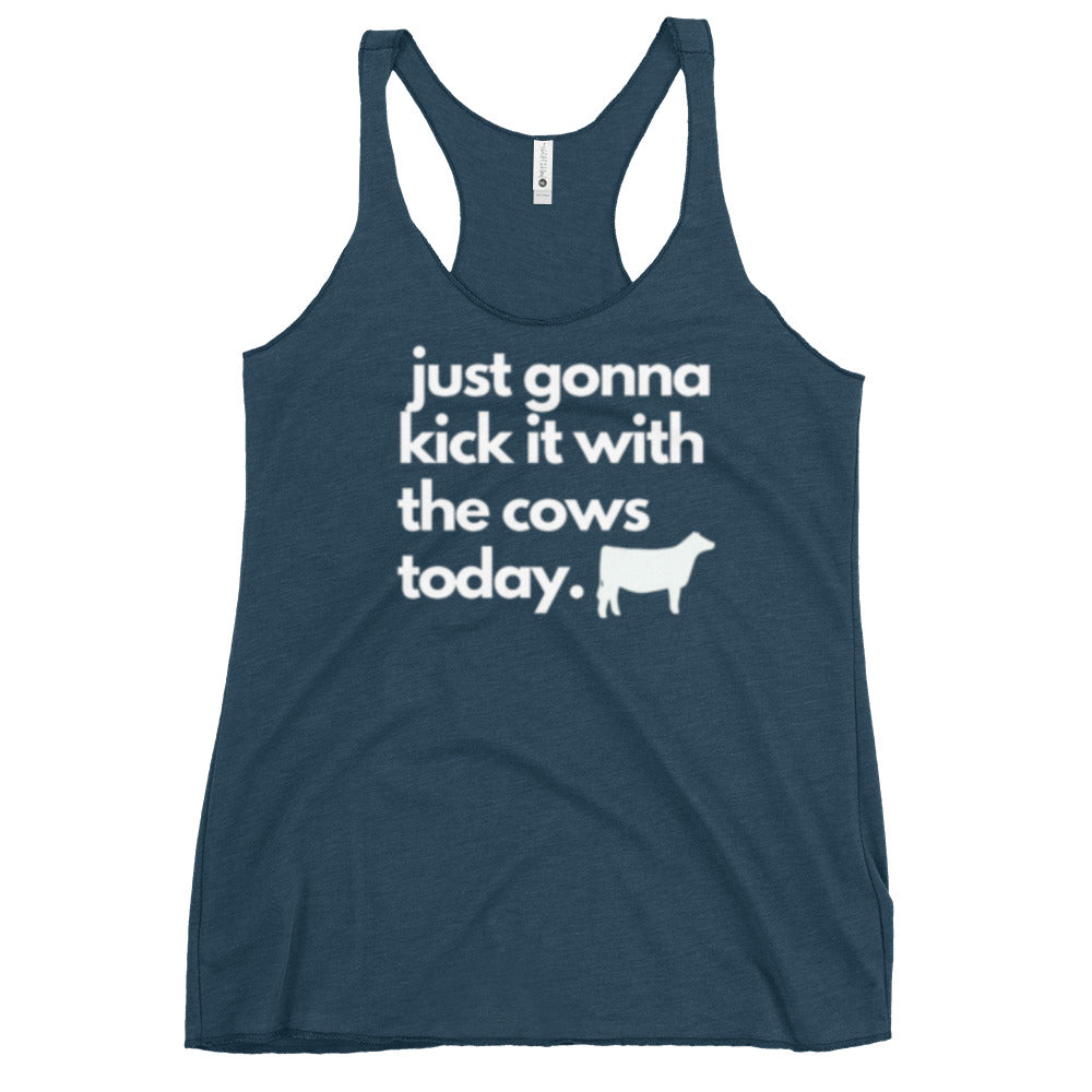 WOMENS TANK- KICK IT WITH THE COWS