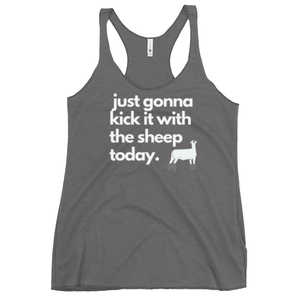 WOMENS TANK- KICK IT WITH THE SHEEP