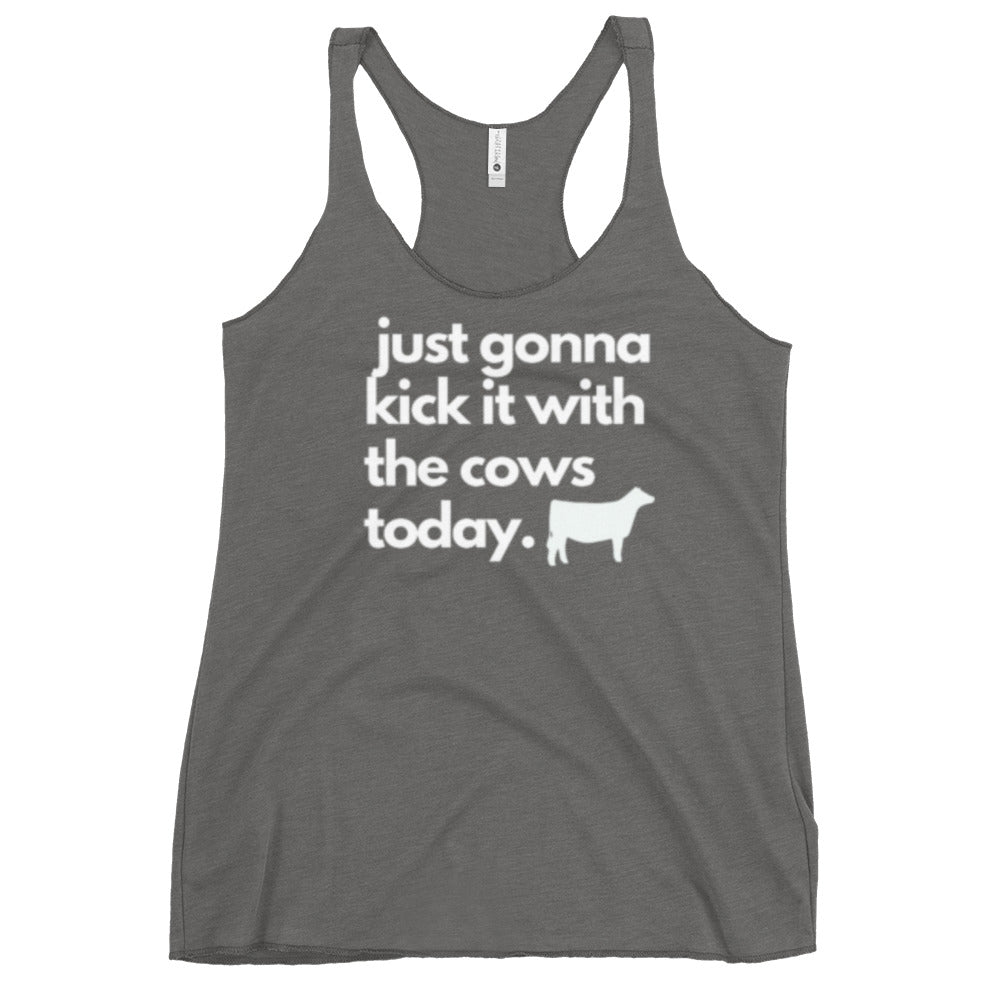 WOMENS TANK- KICK IT WITH THE COWS