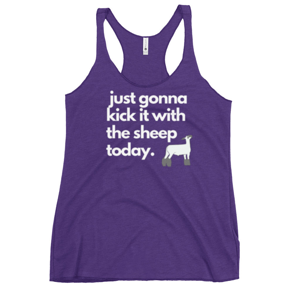 WOMENS TANK- KICK IT WITH THE SHEEP