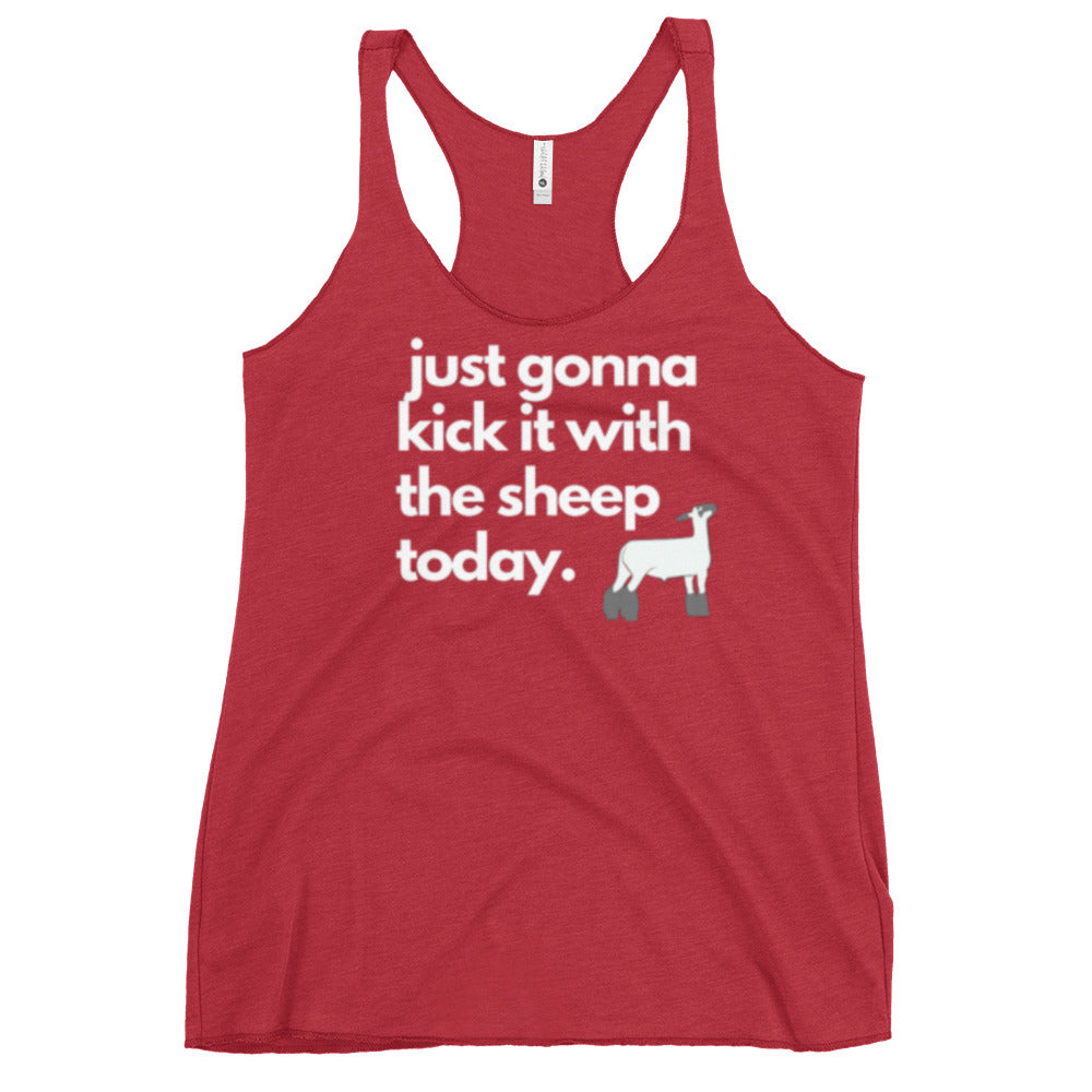 WOMENS TANK- KICK IT WITH THE SHEEP