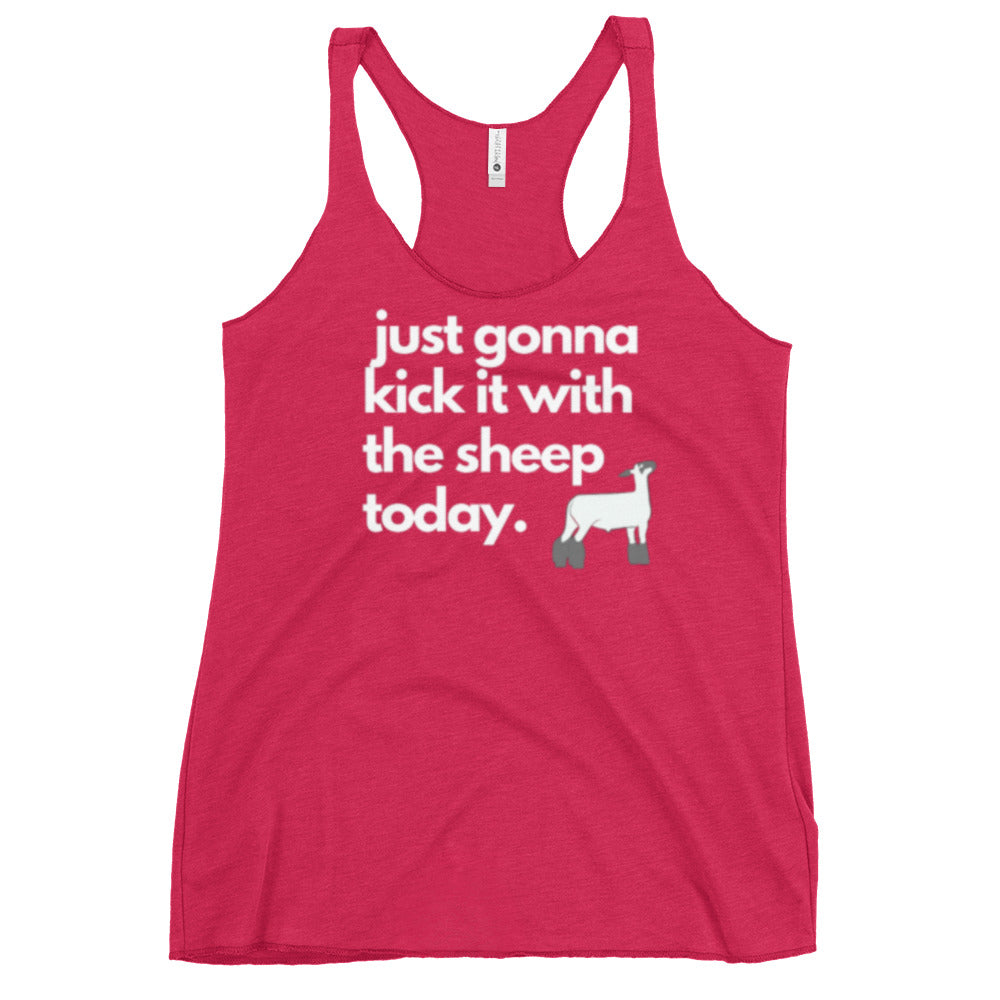 WOMENS TANK- KICK IT WITH THE SHEEP