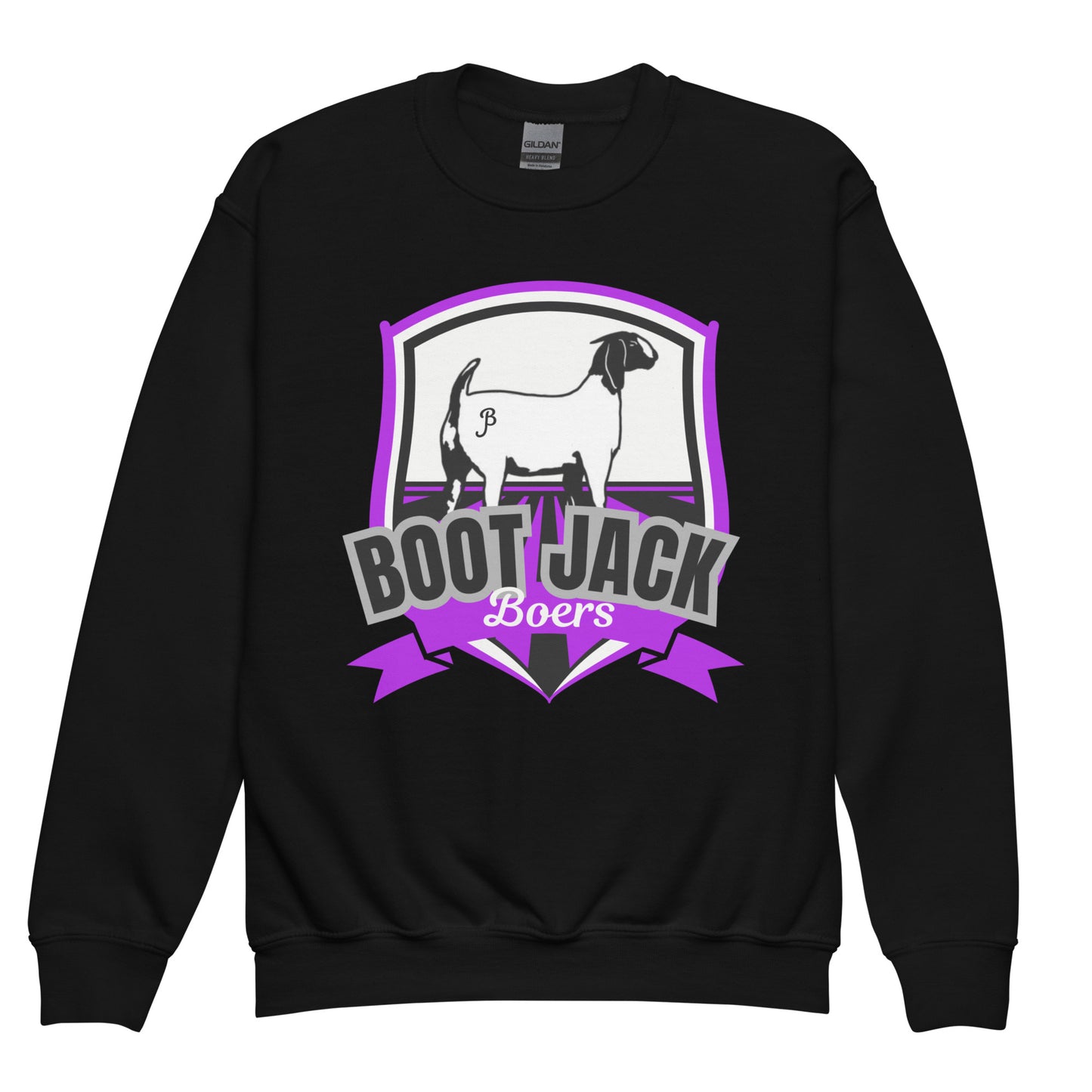 BOOT JACK BOERS- YOUTH CREWNECK (PURPLE)
