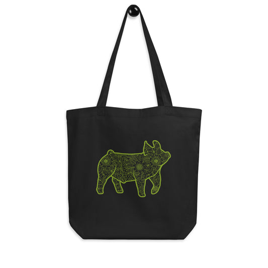 TOTE BAG- FLORAL PIG