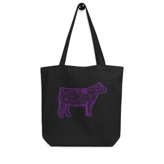 TOTE BAG- FLORAL STEER