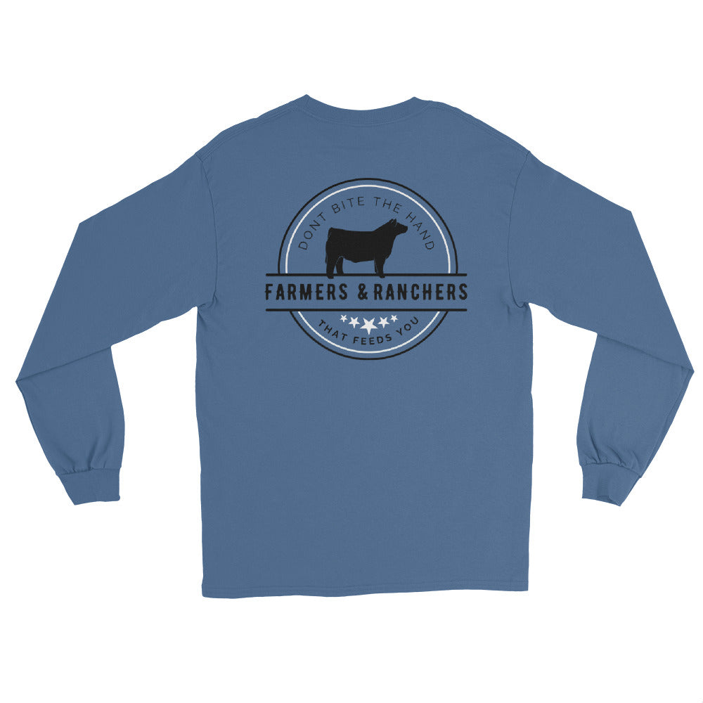 MENS LONG SLEEVE- DONT BITE THE HAND