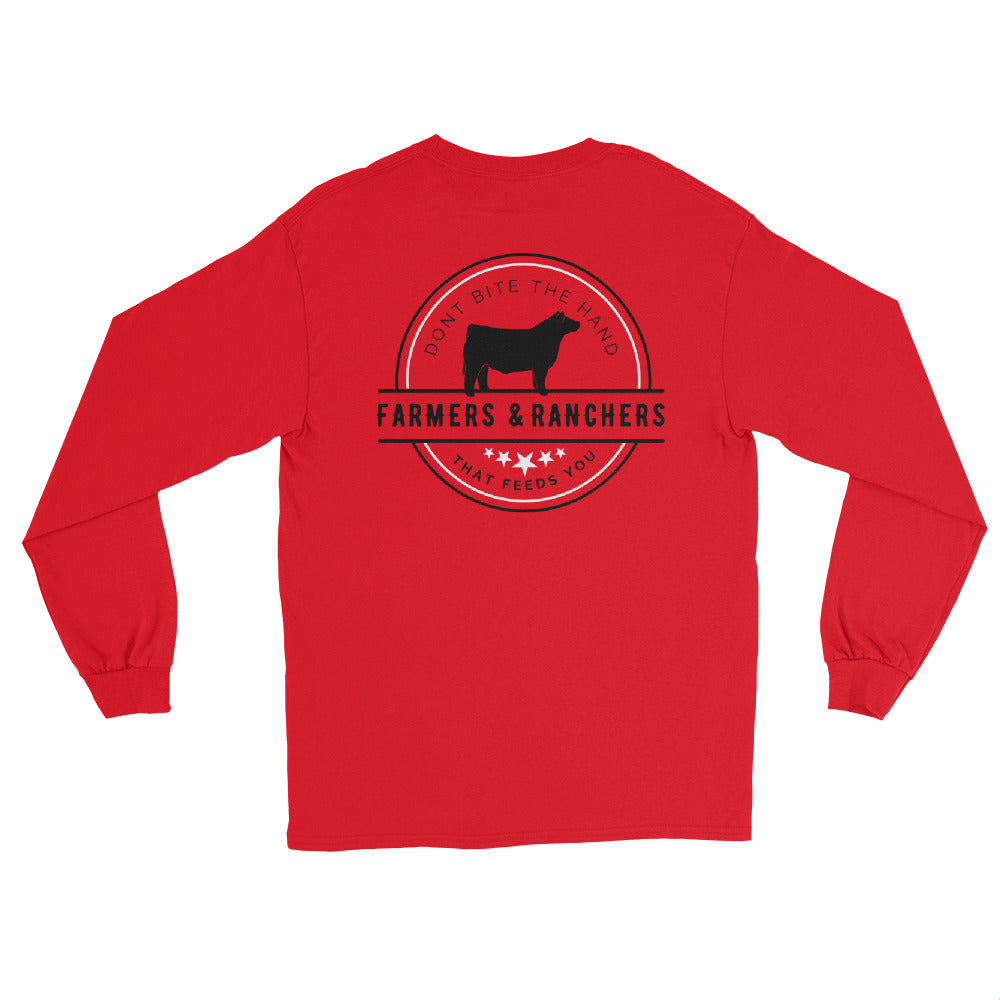 MENS LONG SLEEVE- DONT BITE THE HAND