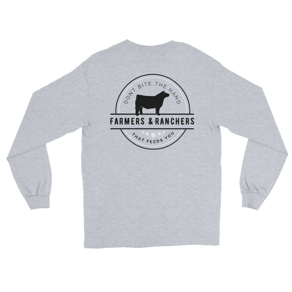 MENS LONG SLEEVE- DONT BITE THE HAND