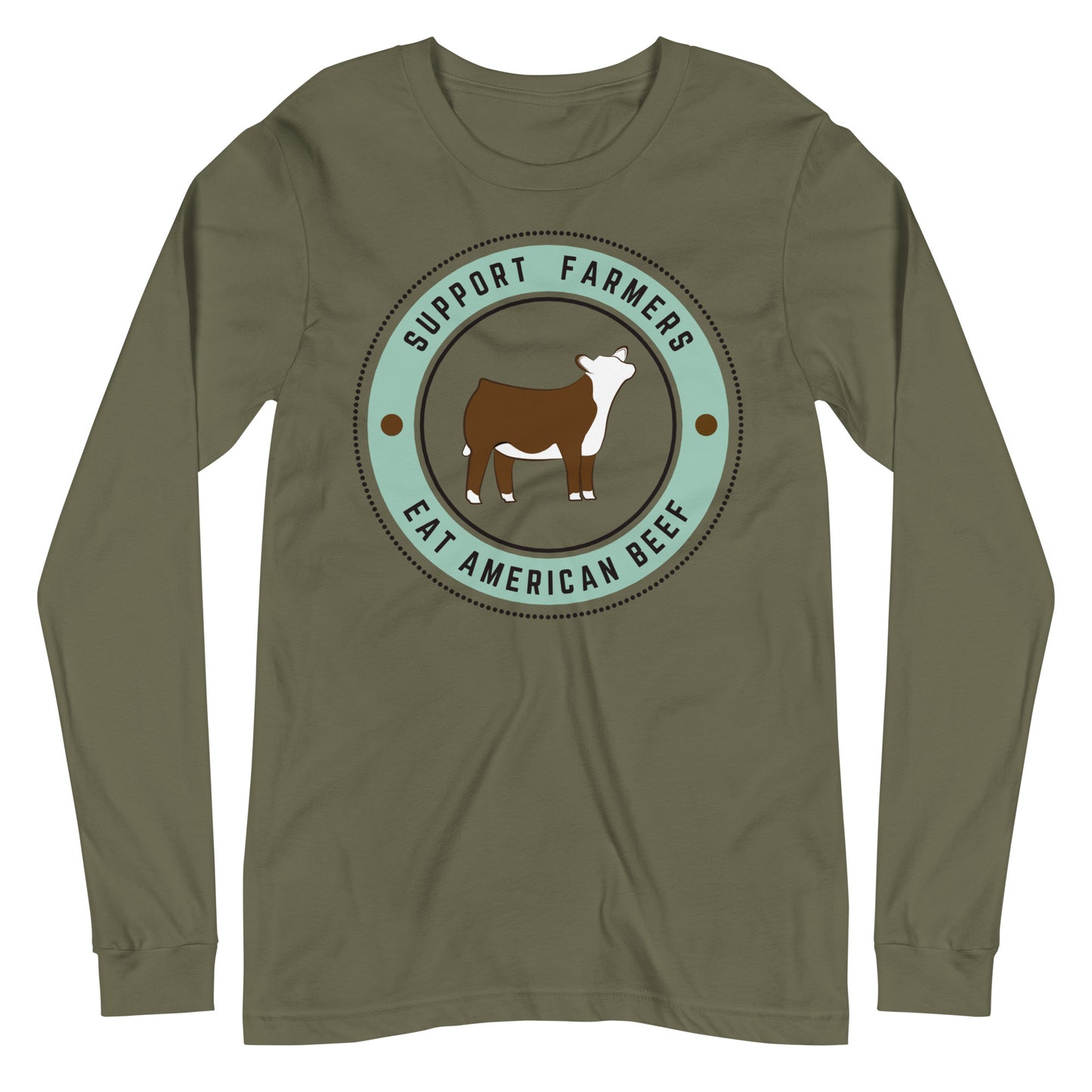 WOMENS LONG SLEEVE- EAT AMERICAN BEEF
