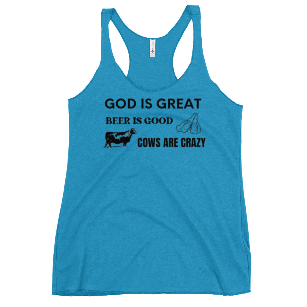 WOMENS TANK- COWS ARE CRAZY