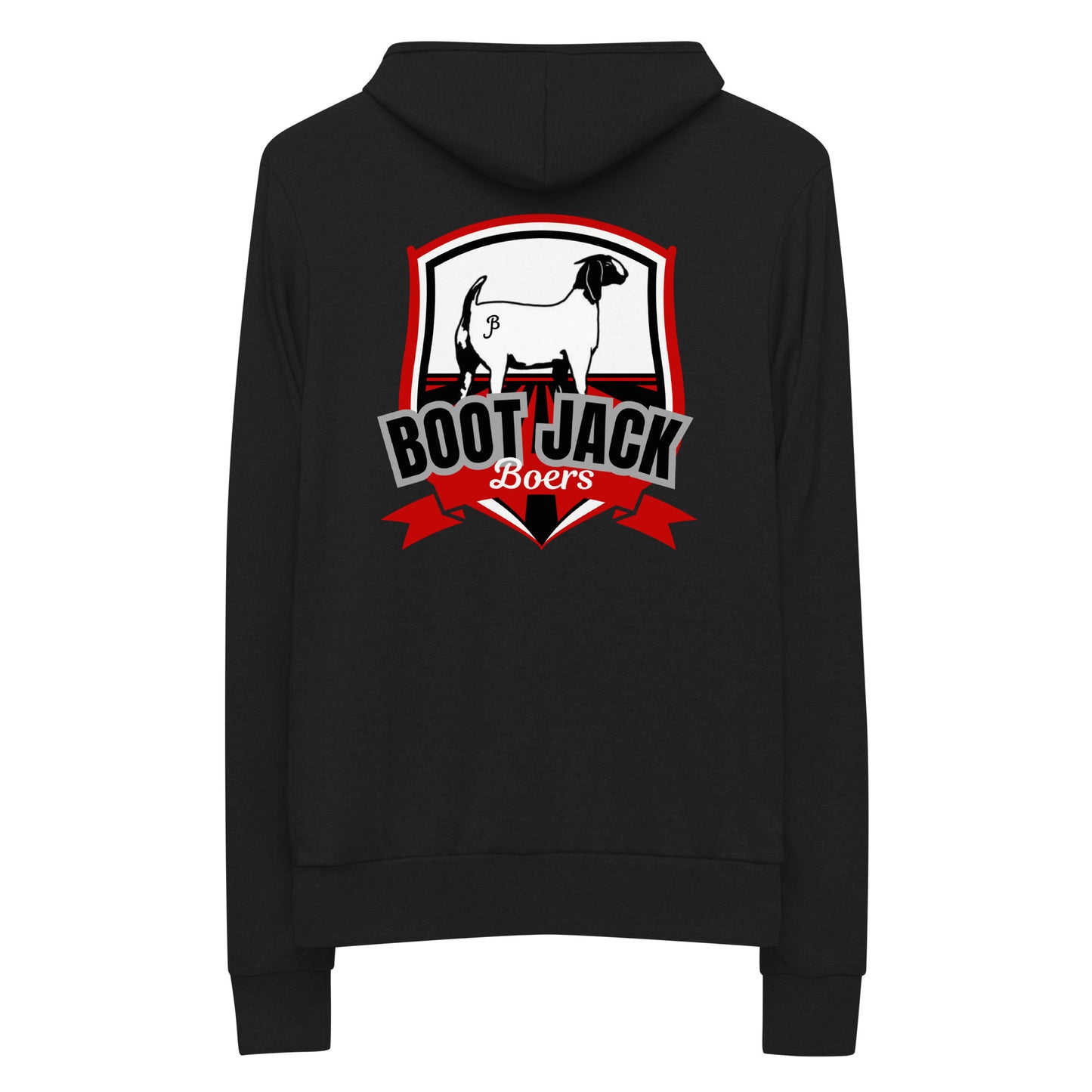 BOOT JACK BOERS- LIGHTWEIGHT UNISEX ZIP UP HOODIE