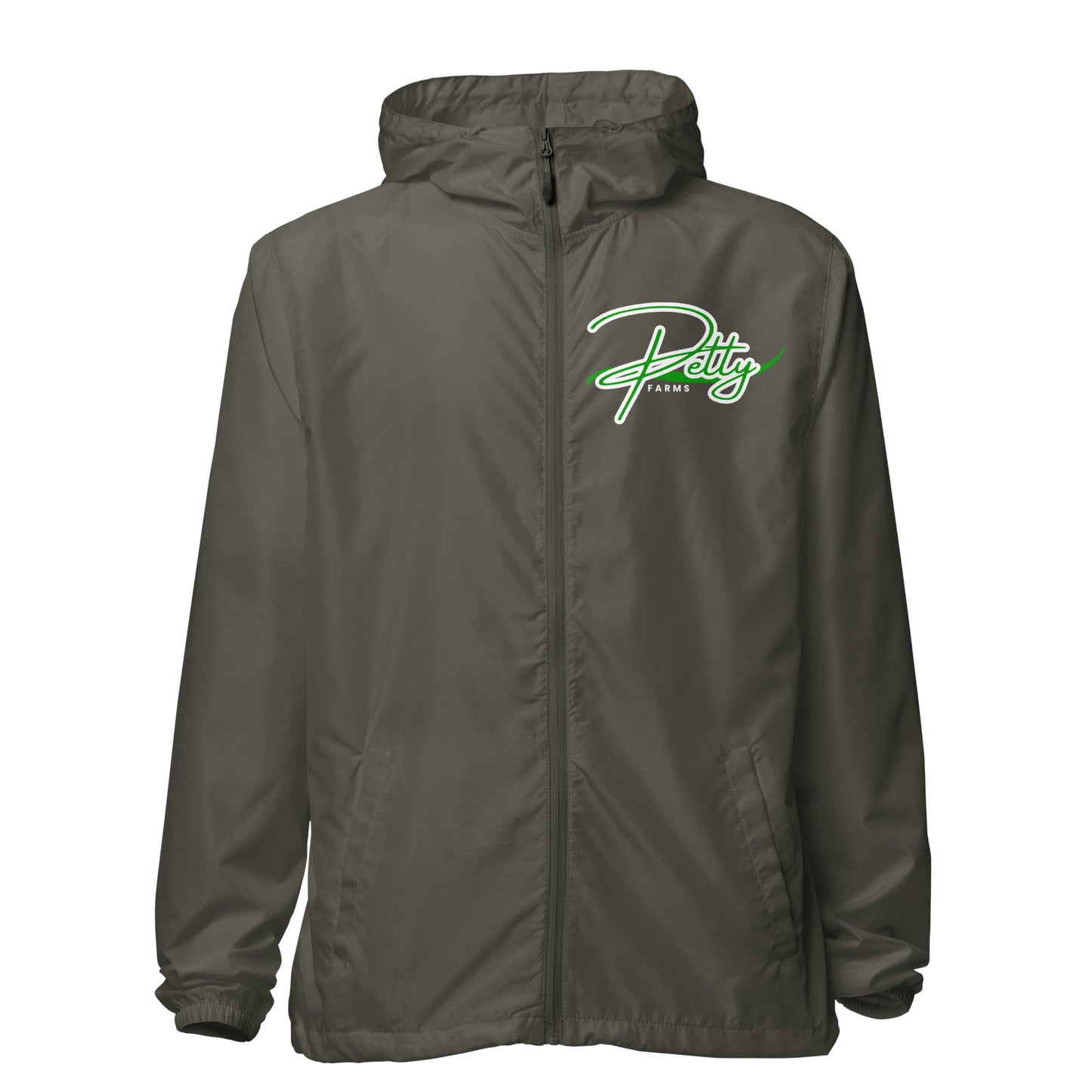 PETTY FARMS-  Unisex lightweight zip up windbreaker