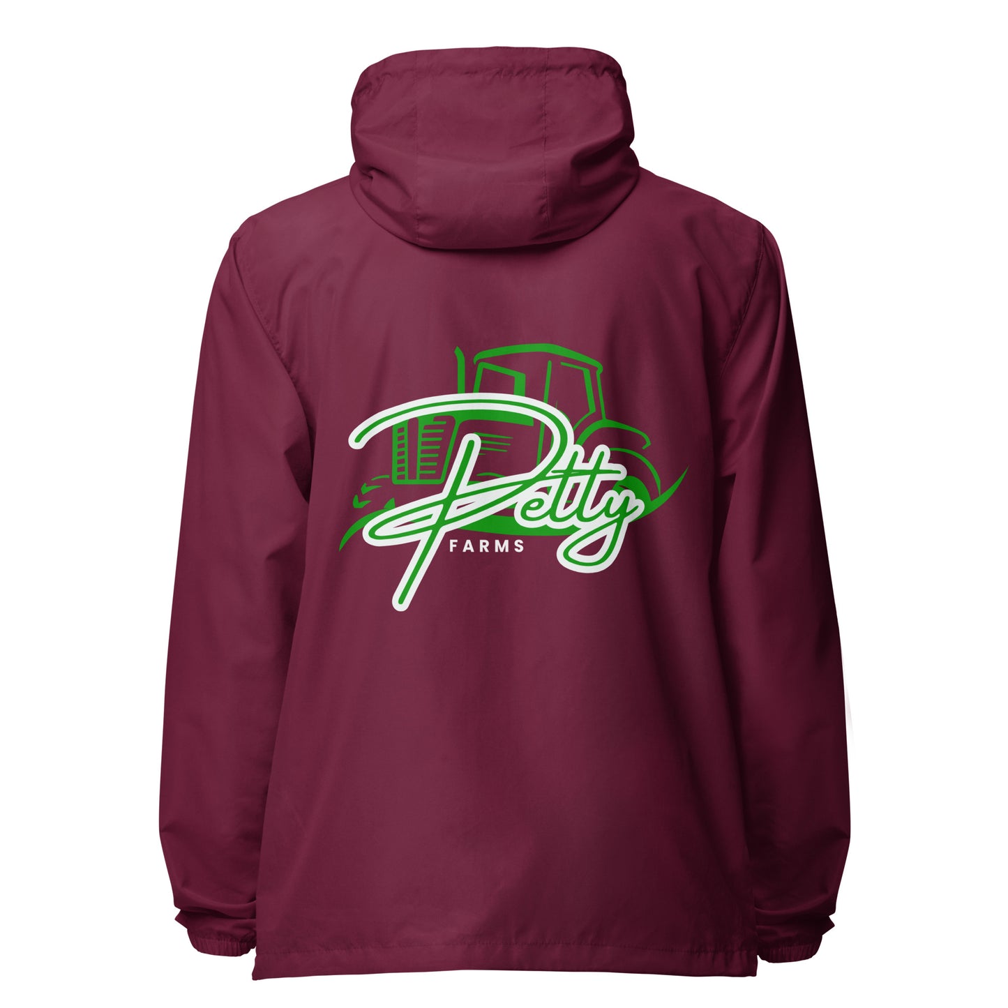 PETTY FARMS-  Unisex lightweight zip up windbreaker