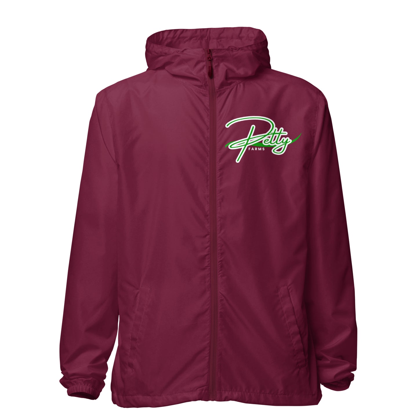 PETTY FARMS-  Unisex lightweight zip up windbreaker