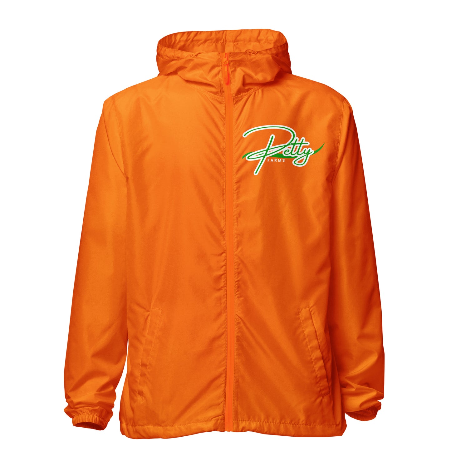 PETTY FARMS-  Unisex lightweight zip up windbreaker