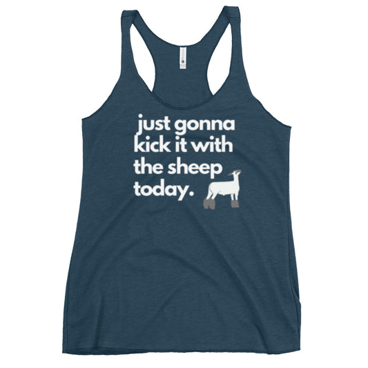 WOMENS TANK- KICK IT WITH THE SHEEP