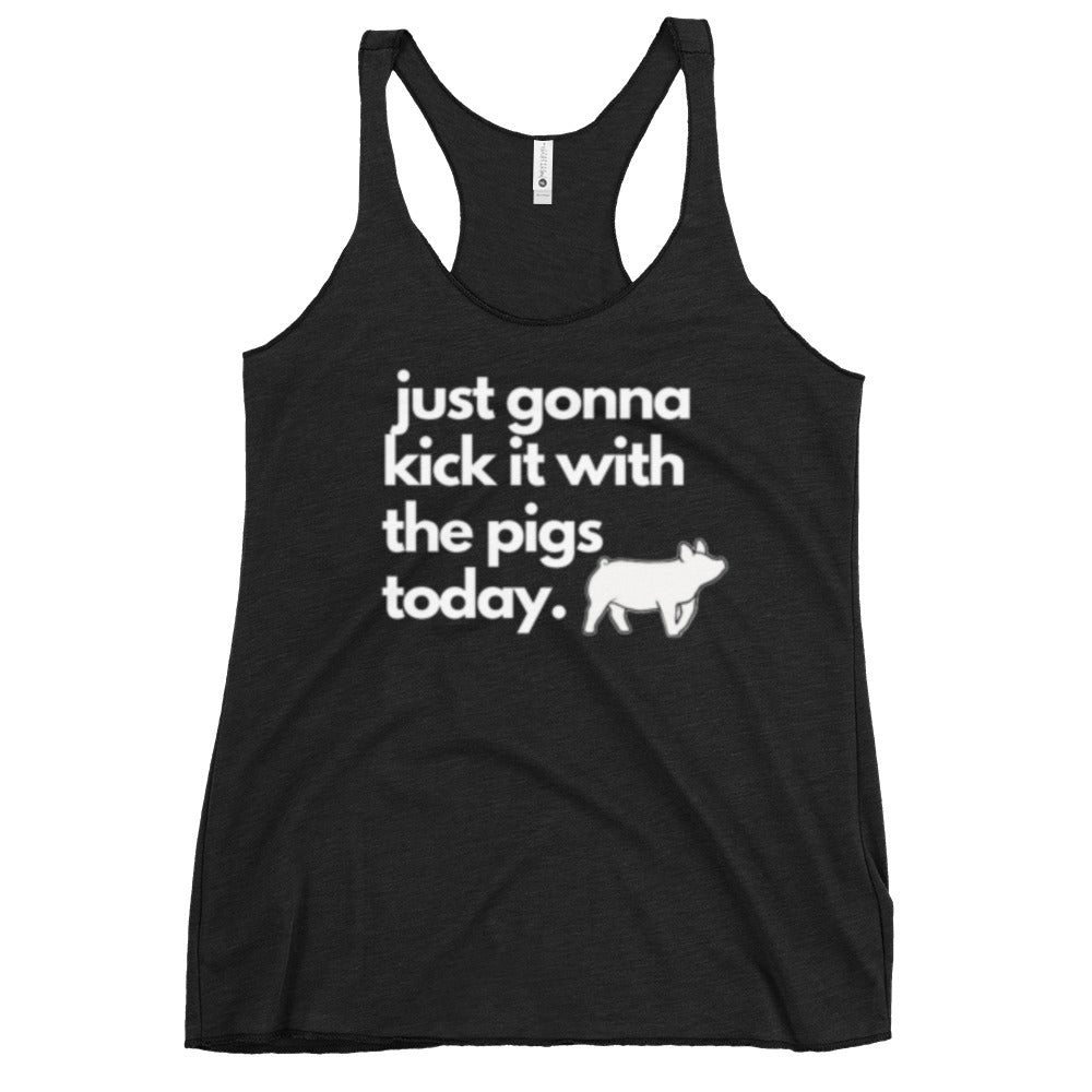 WOMENS TANK- KICK IT WITH THE PIGS