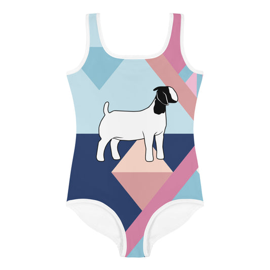 YOUTH SWIMSUIT- GOAT (SHAPES) 2t-7
