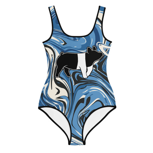 YOUTH SWIMSUIT- PIG (MARBLE) 8-20
