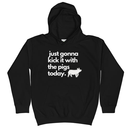YOUTH HOODIE- KICK IT WITH THE PIGS