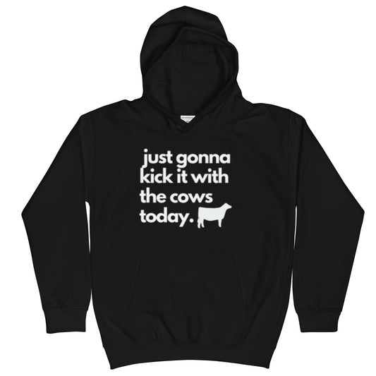 YOUTH HOODIE- KICK IT WITH THE COWS
