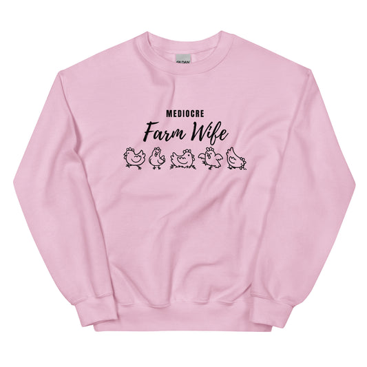 WOMENS CREW- MEDIOCRE FARM WIFE