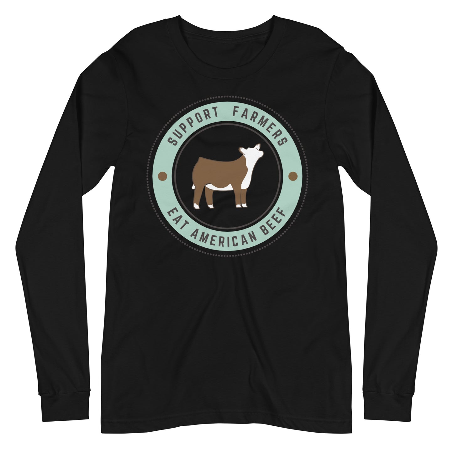 WOMENS LONG SLEEVE- EAT AMERICAN BEEF