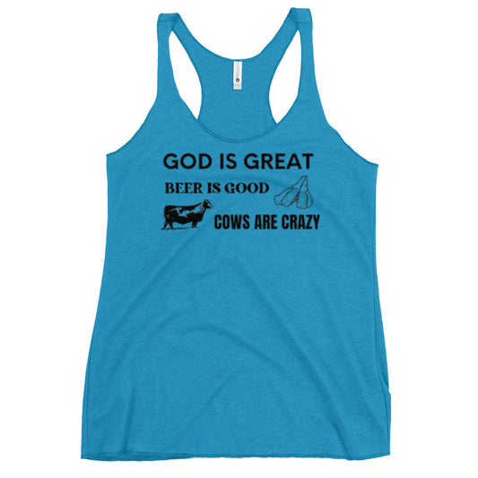 WOMENS TANK- COWS ARE CRAZY